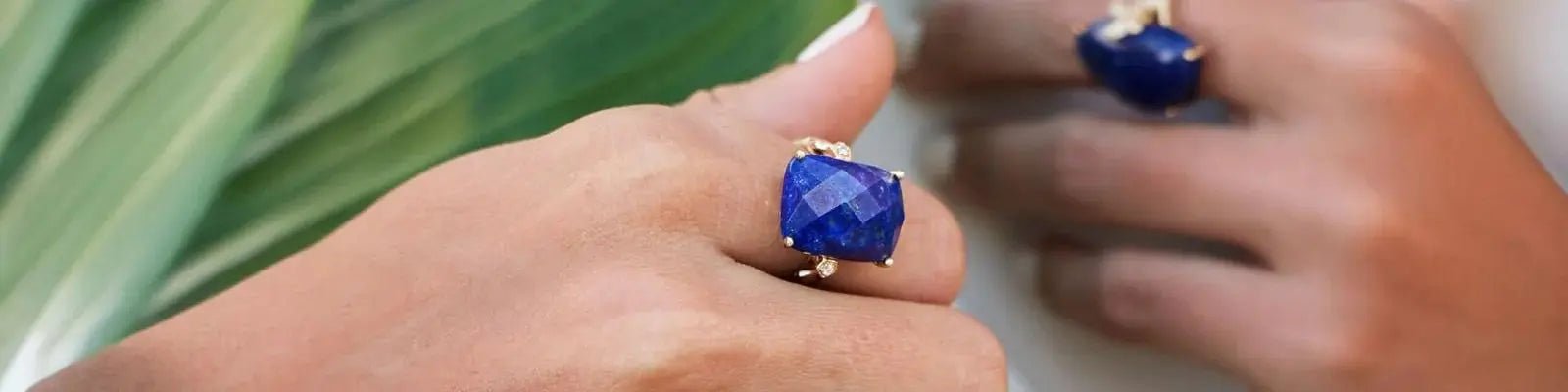 Hands wearing rings from the new Raw and Rare collection