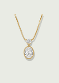Oval Bezel Lab Diamond Pendant