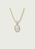 Oval Bezel Lab Diamond Pendant