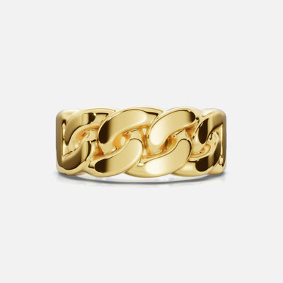 Gold Cuban Link Ring