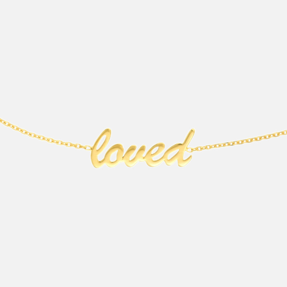 14k Gold Love Chain Choker