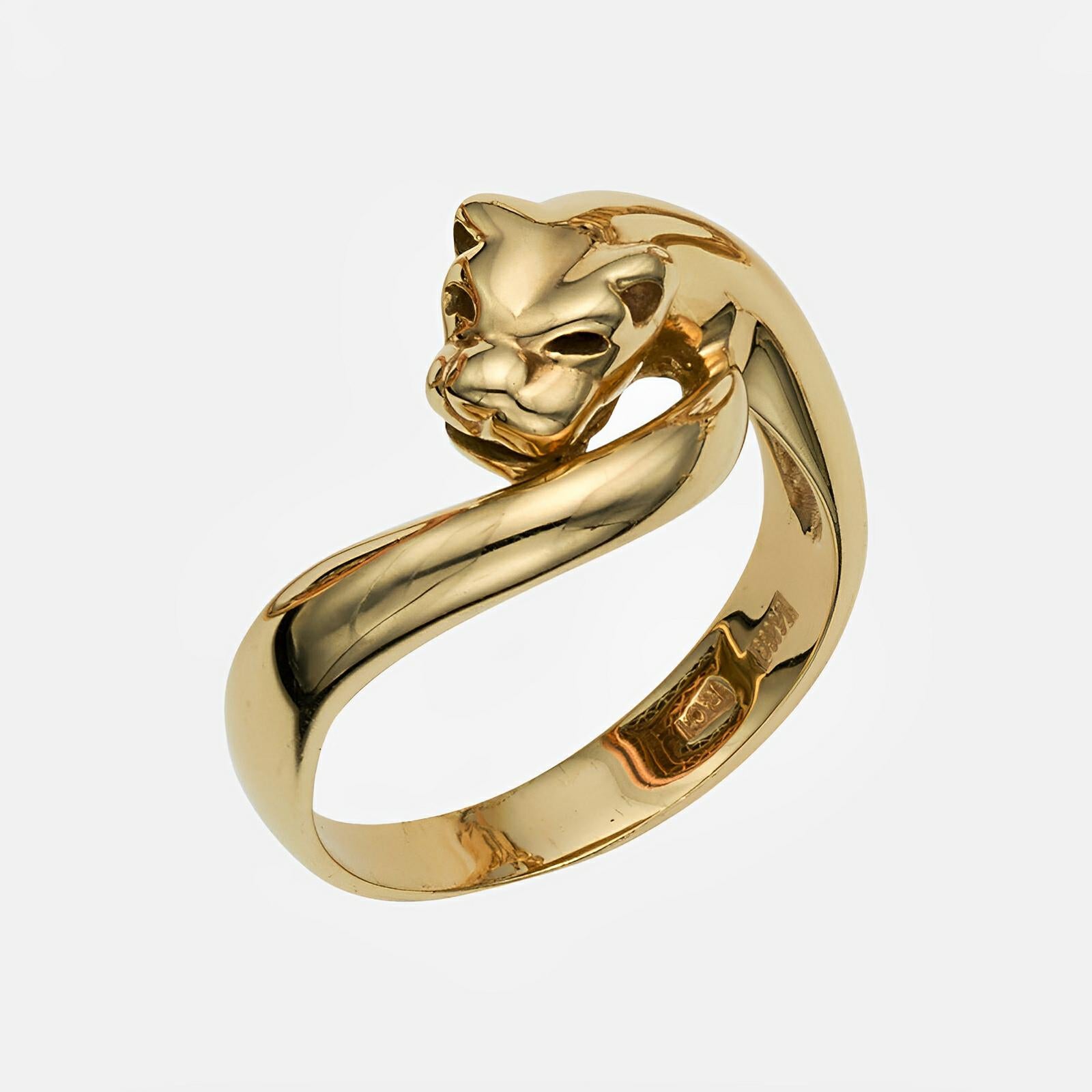 Gold Panther Ring