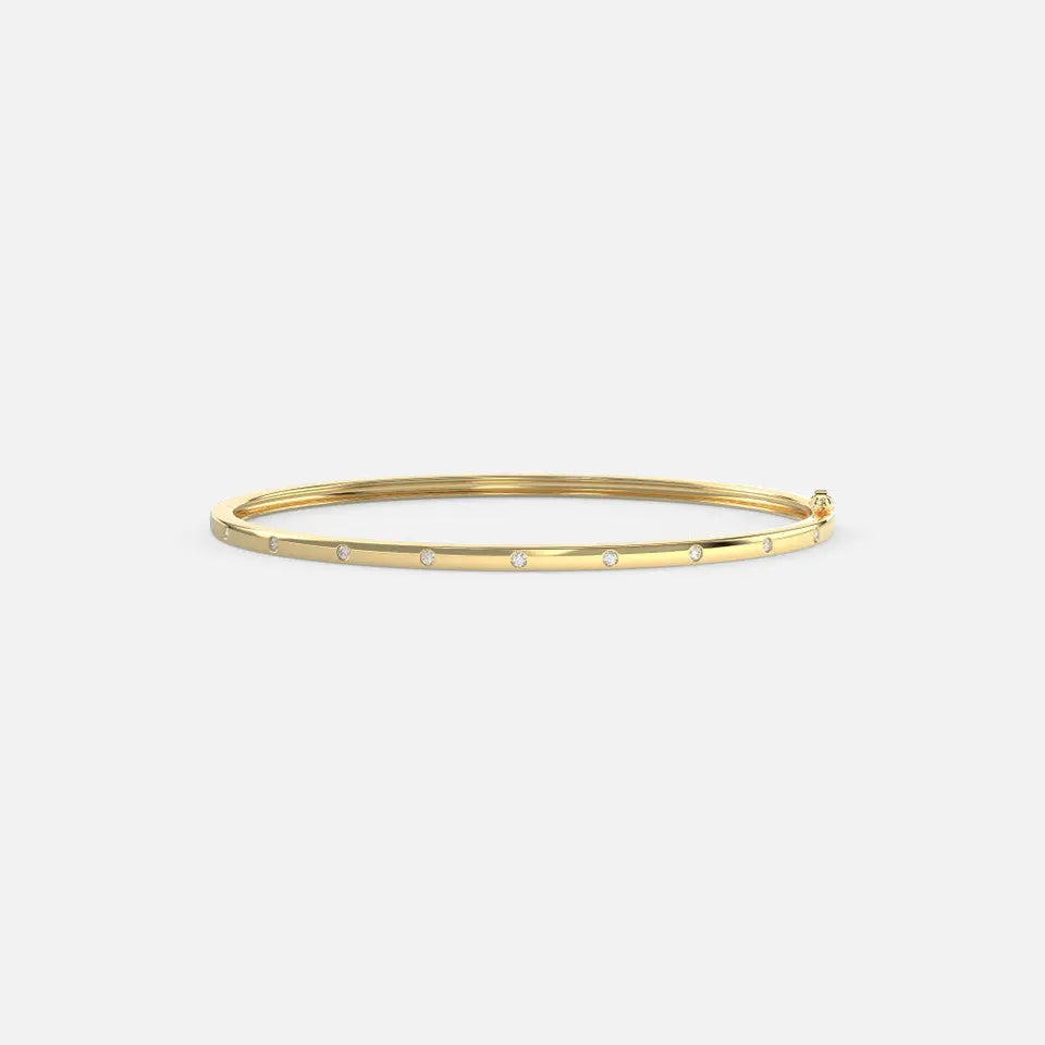 14k Gold Diamond Bangle Koru Jewelers