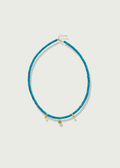 Charm Stations with Turquoise Beads Necklace