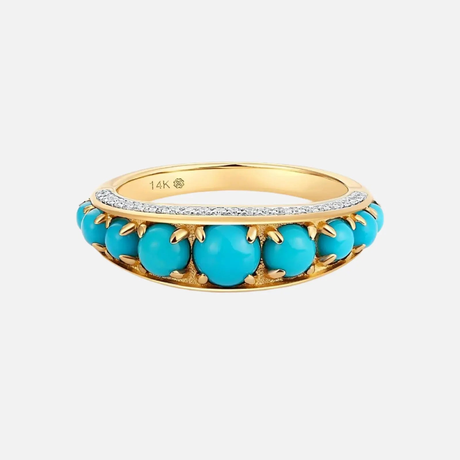 14k Gold Cocktail Turquoise Ring - Koru Jewelers