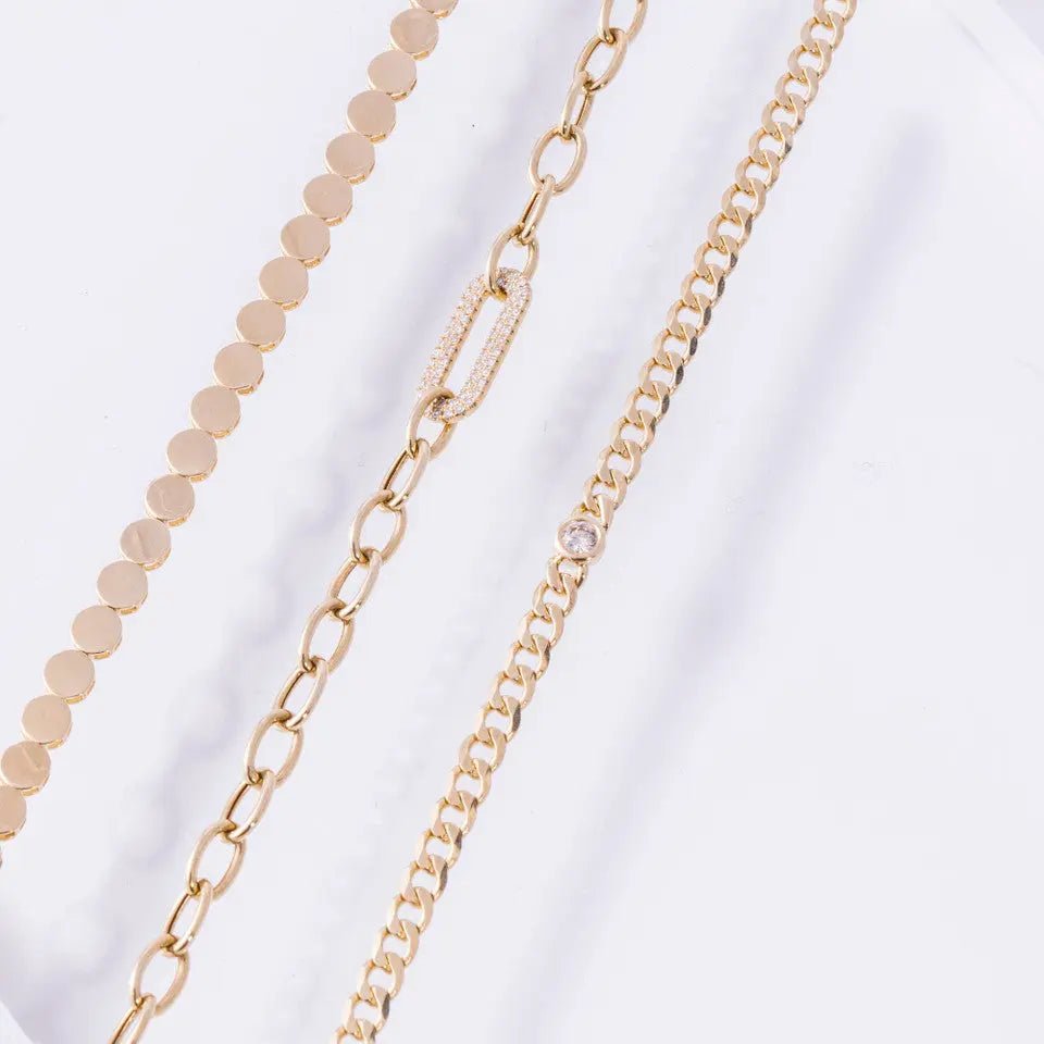 14k Gold Cuban Link Bracelet with Bezel Set Diamond - Koru Jewelers