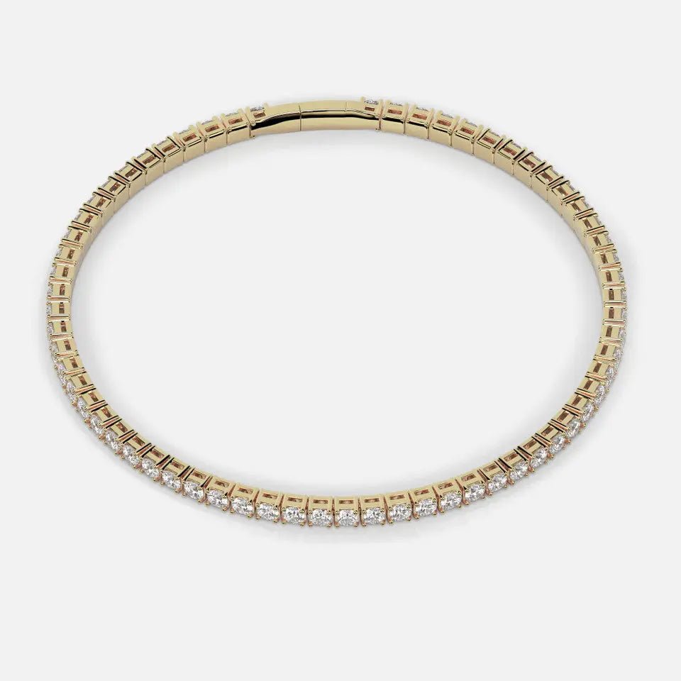 14k Gold Diamond Flexible Bracelet - Koru Jewelers