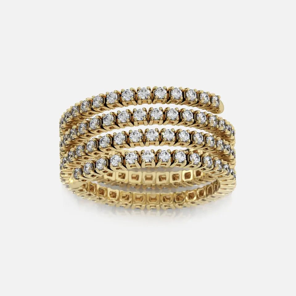 14k Gold Diamond Wrap Ring - Koru Jewelers