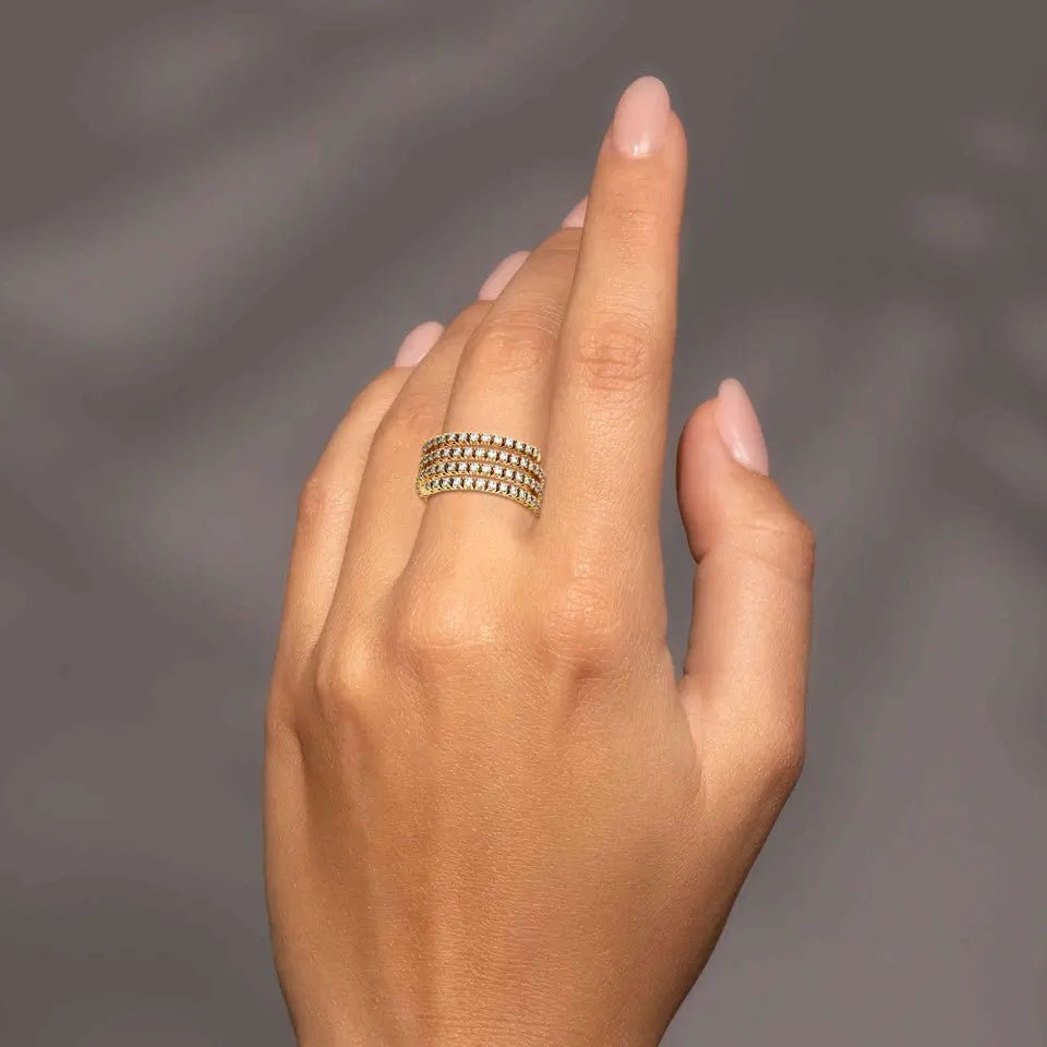 14k Gold Diamond Wrap Ring - Koru Jewelers
