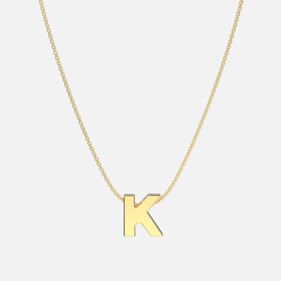 14k Gold Initial Necklace - Koru Jewelers