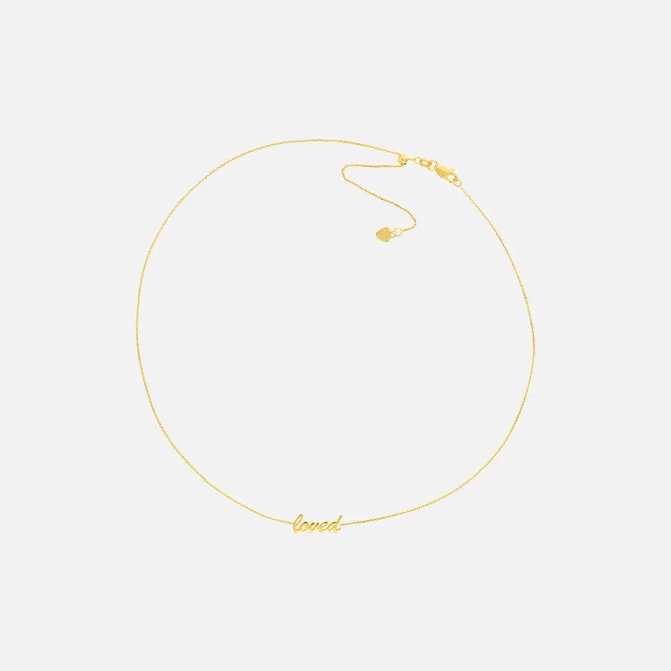 14k Gold Love Chain Choker - Koru Jewelers