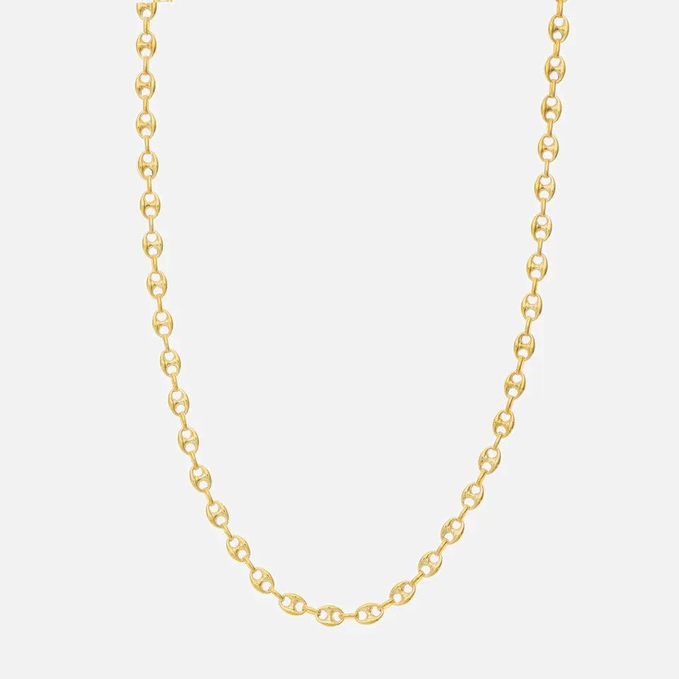 14k Gold Puffed Mariner Chain - Koru Jewelers