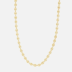 14k Gold Puffed Mariner Chain