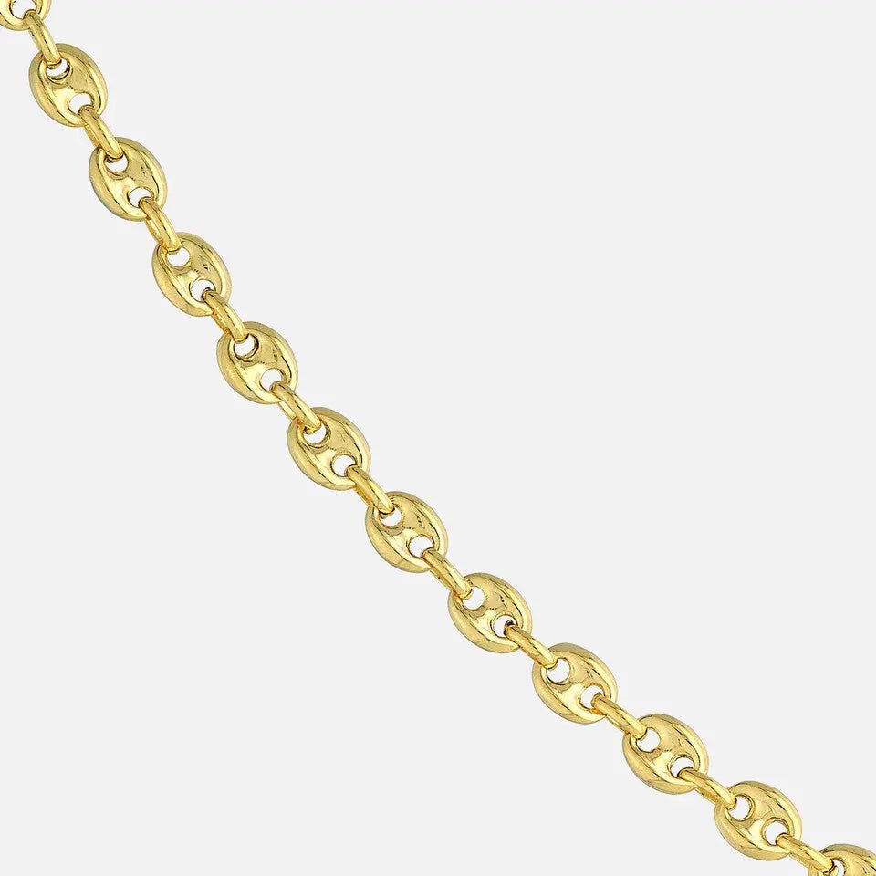 14k Gold Puffed Mariner Chain - Koru Jewelers