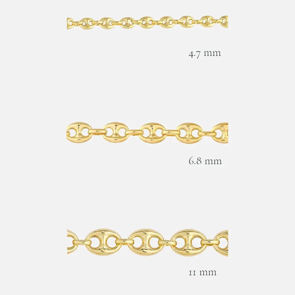 14k Gold Puffed Mariner Chain - Koru Jewelers