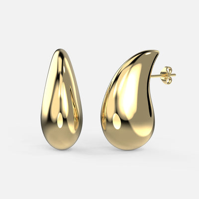 14k Gold Teardrop Earrings