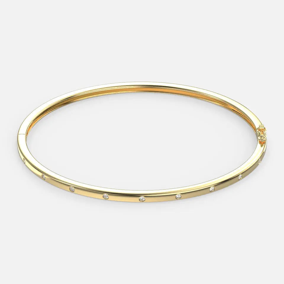 14k Gold Diamond Bangle Koru Jewelers