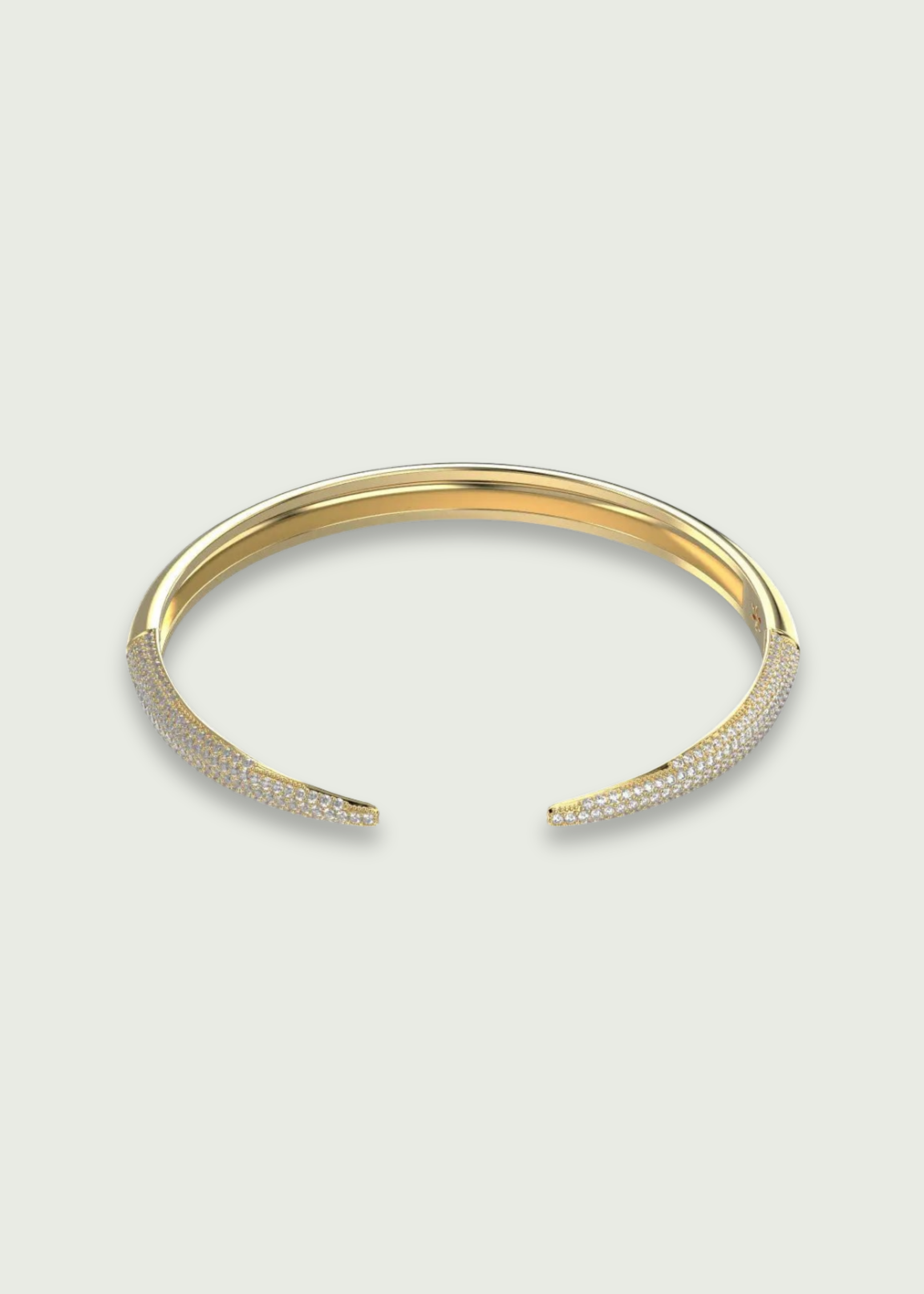 Micro Diamond Gold Cuff Bracelet