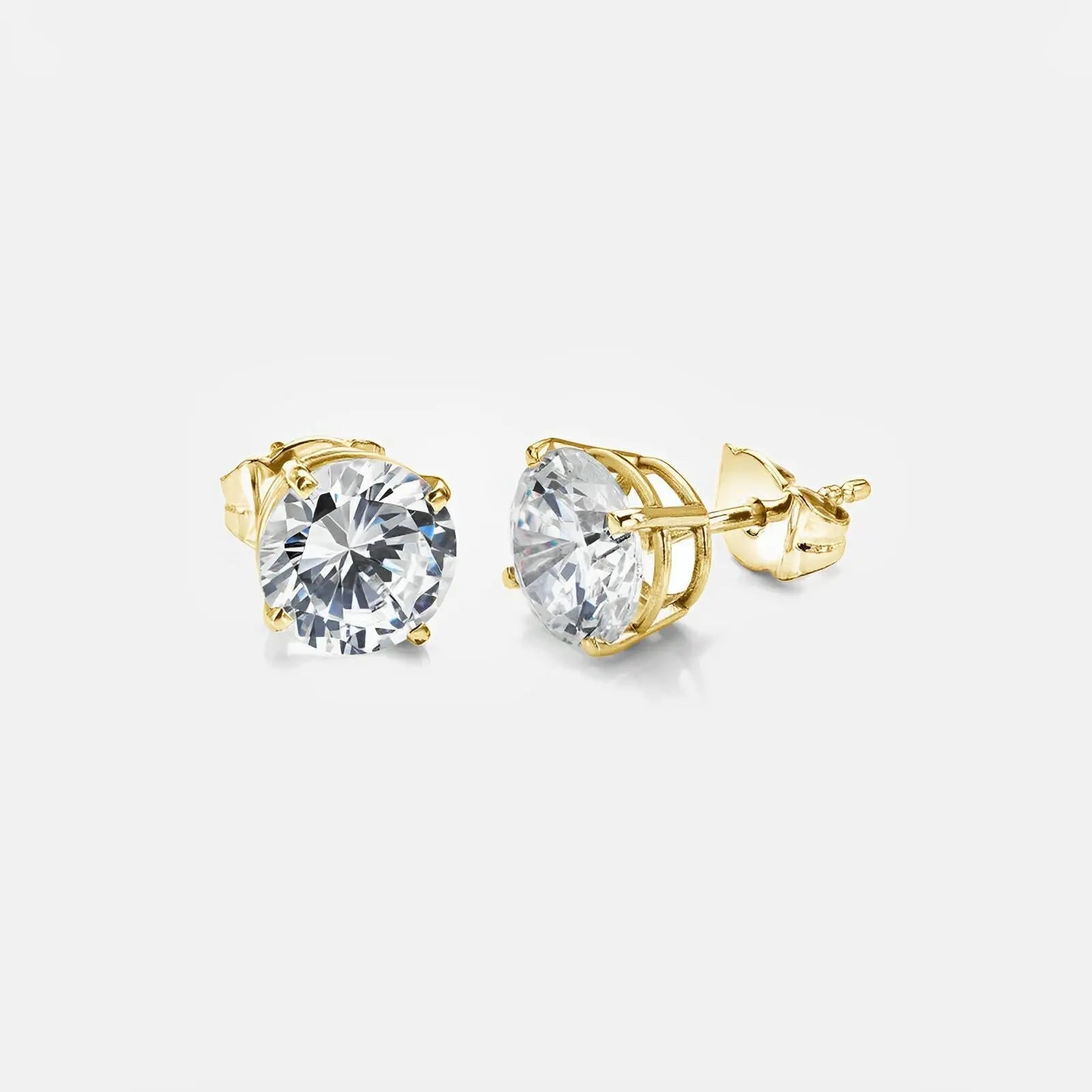 18k Classic Diamond Solitaire Stud Earrings - Koru Jewelers