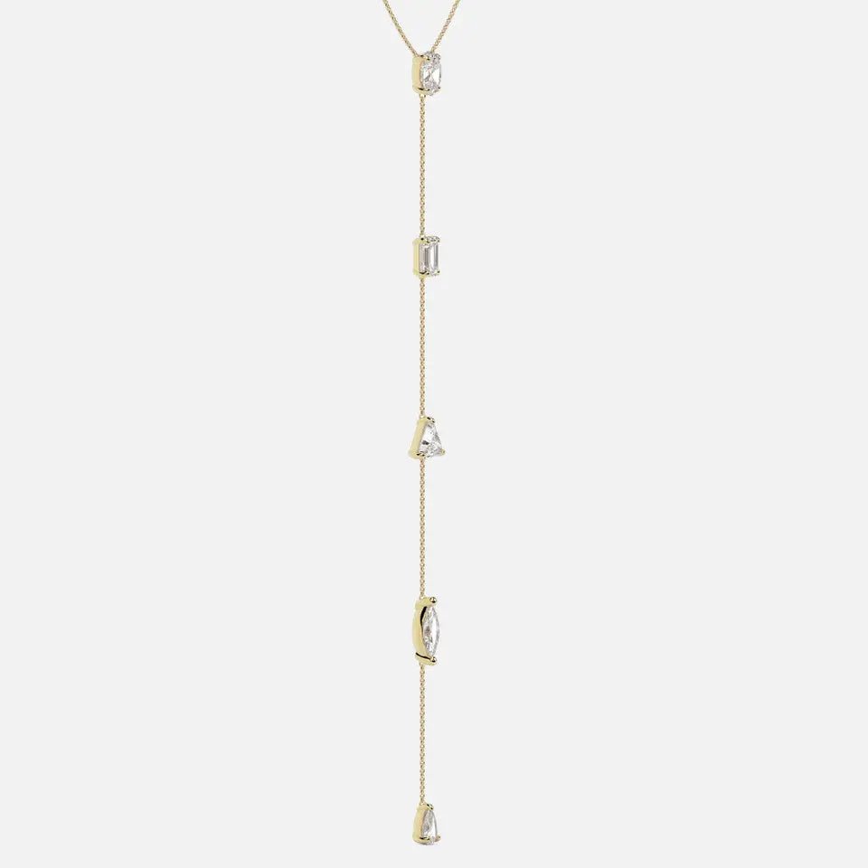 18k Gold Diamond Lariat Necklace - Koru Jewelers