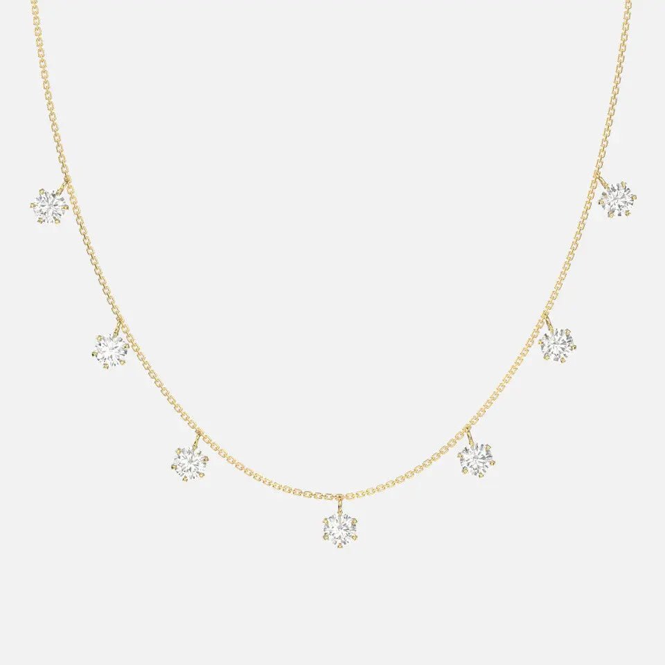 18k Gold Floating Diamond Necklace - Koru Jewelers