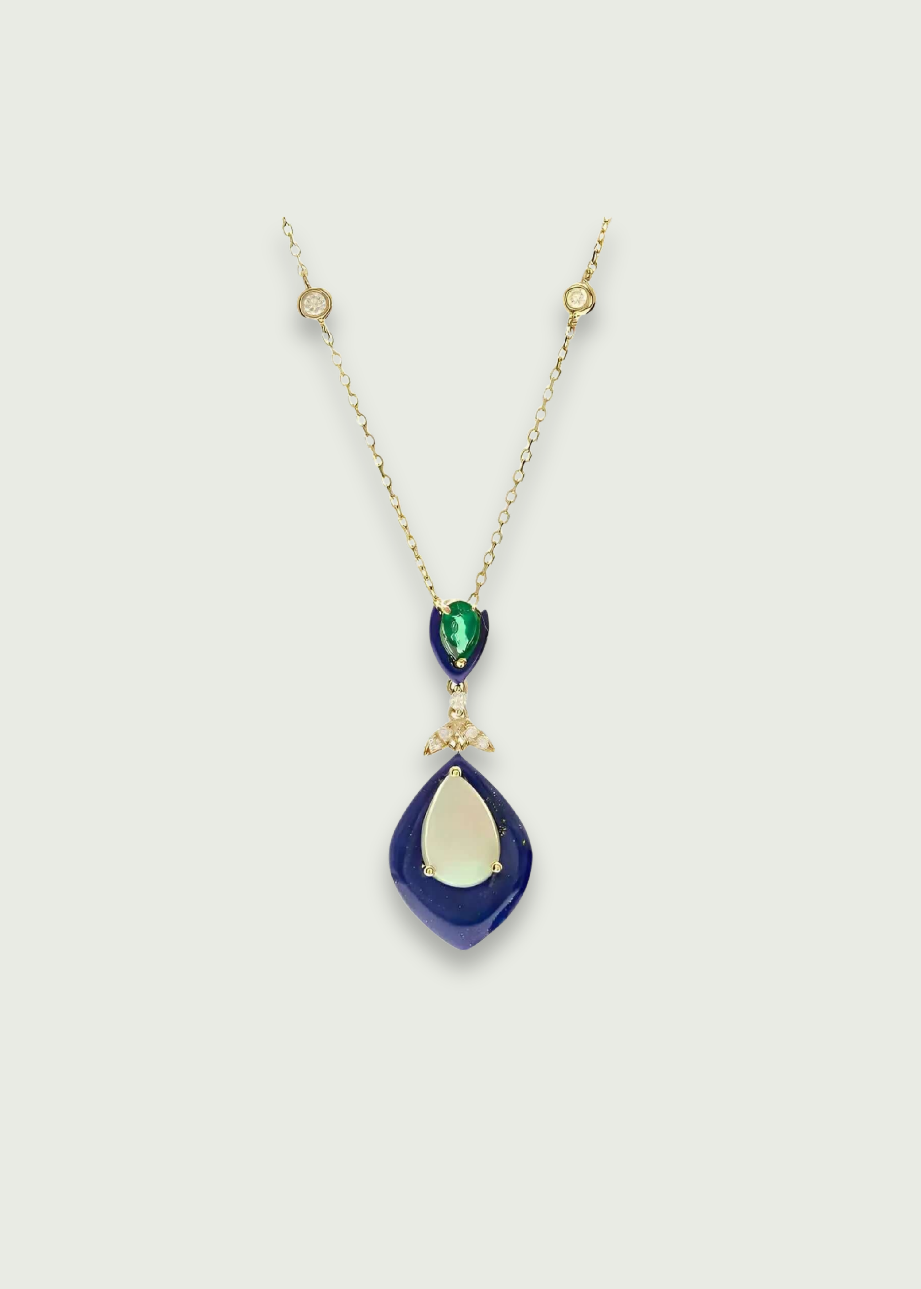 Artistic Teardrop Opal Pendant