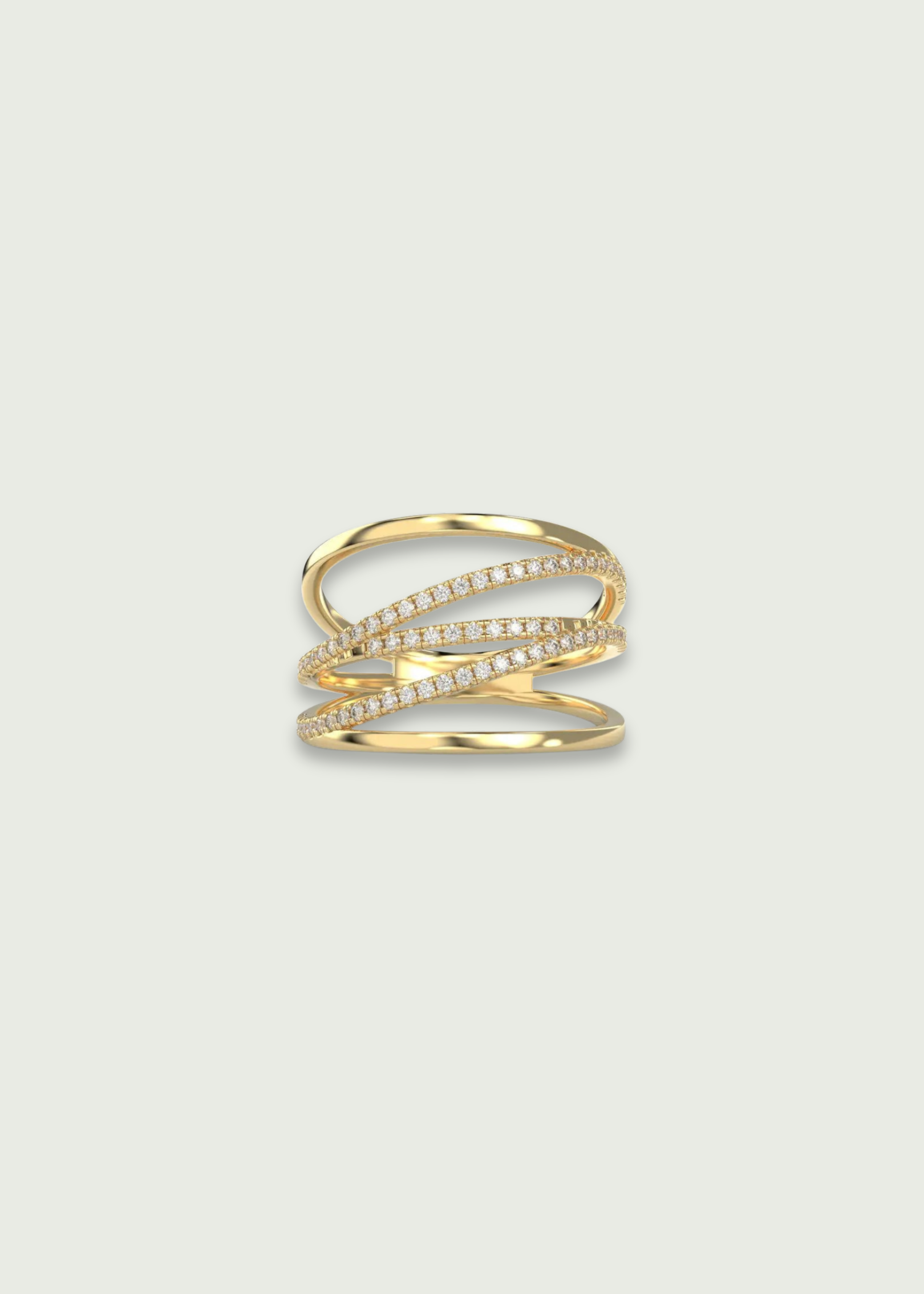 Multi Layer Diamond Ring