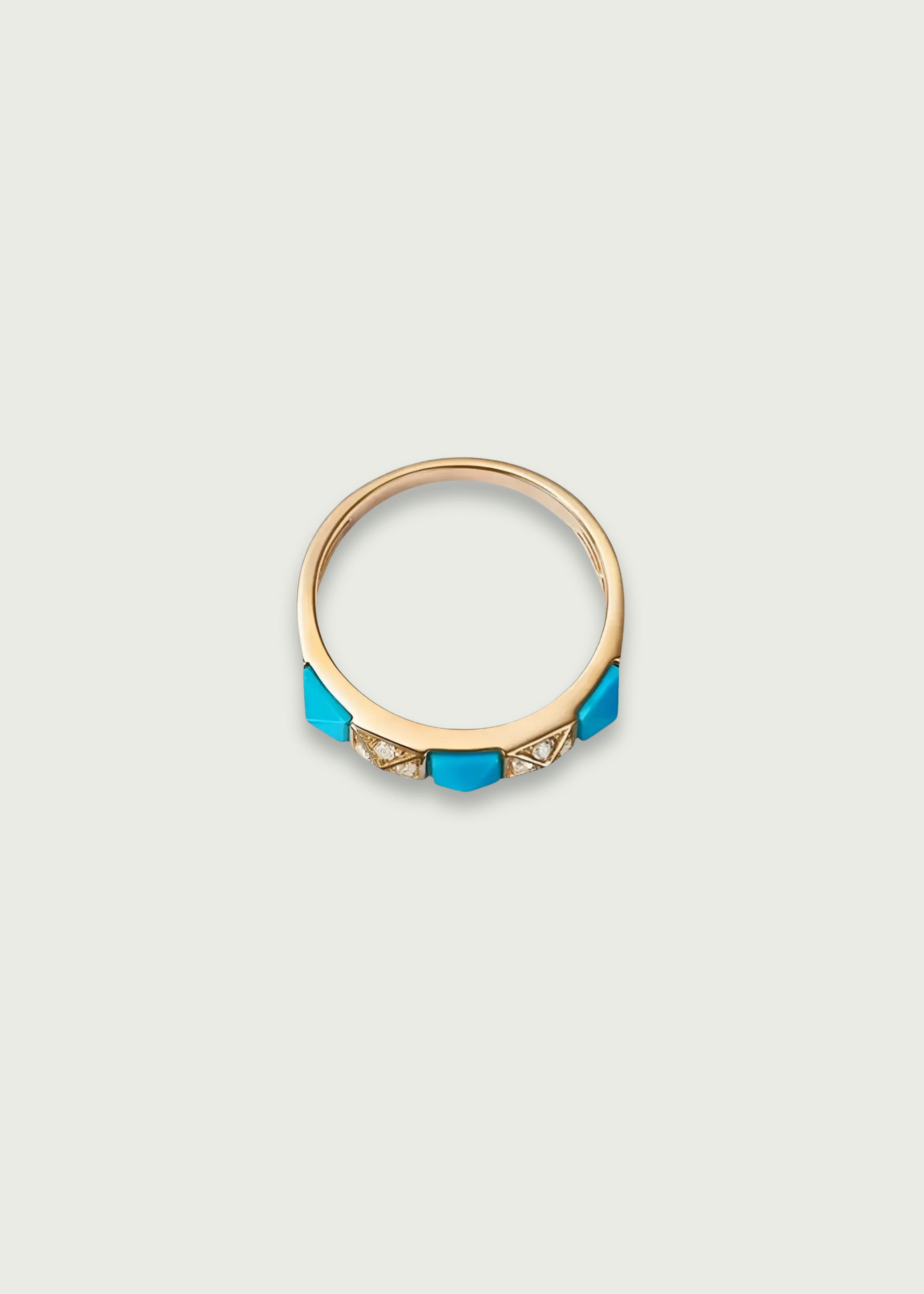 Graphic Block Turquoise & Diamond Band
