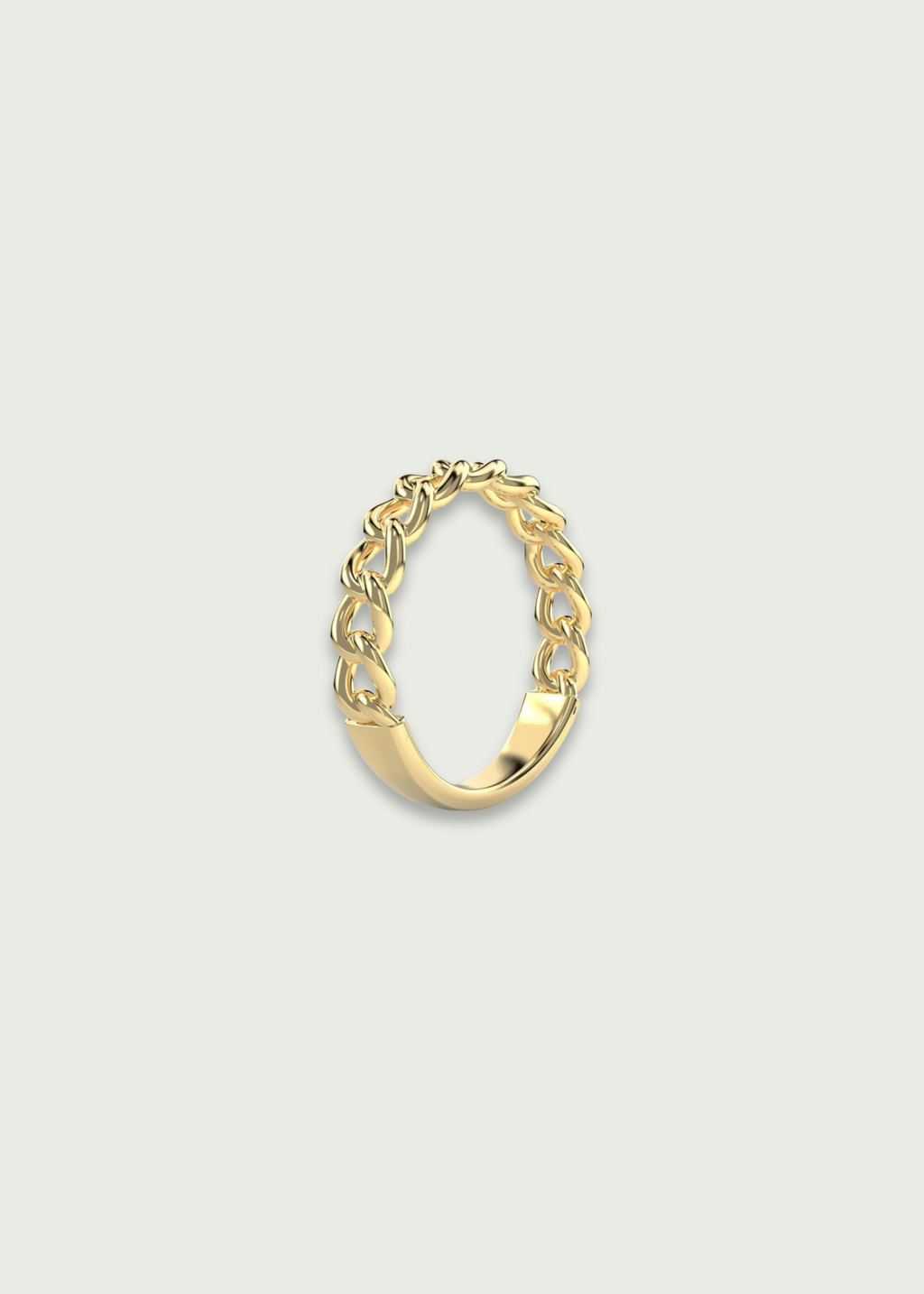 Gold Cuban Stackable Ring