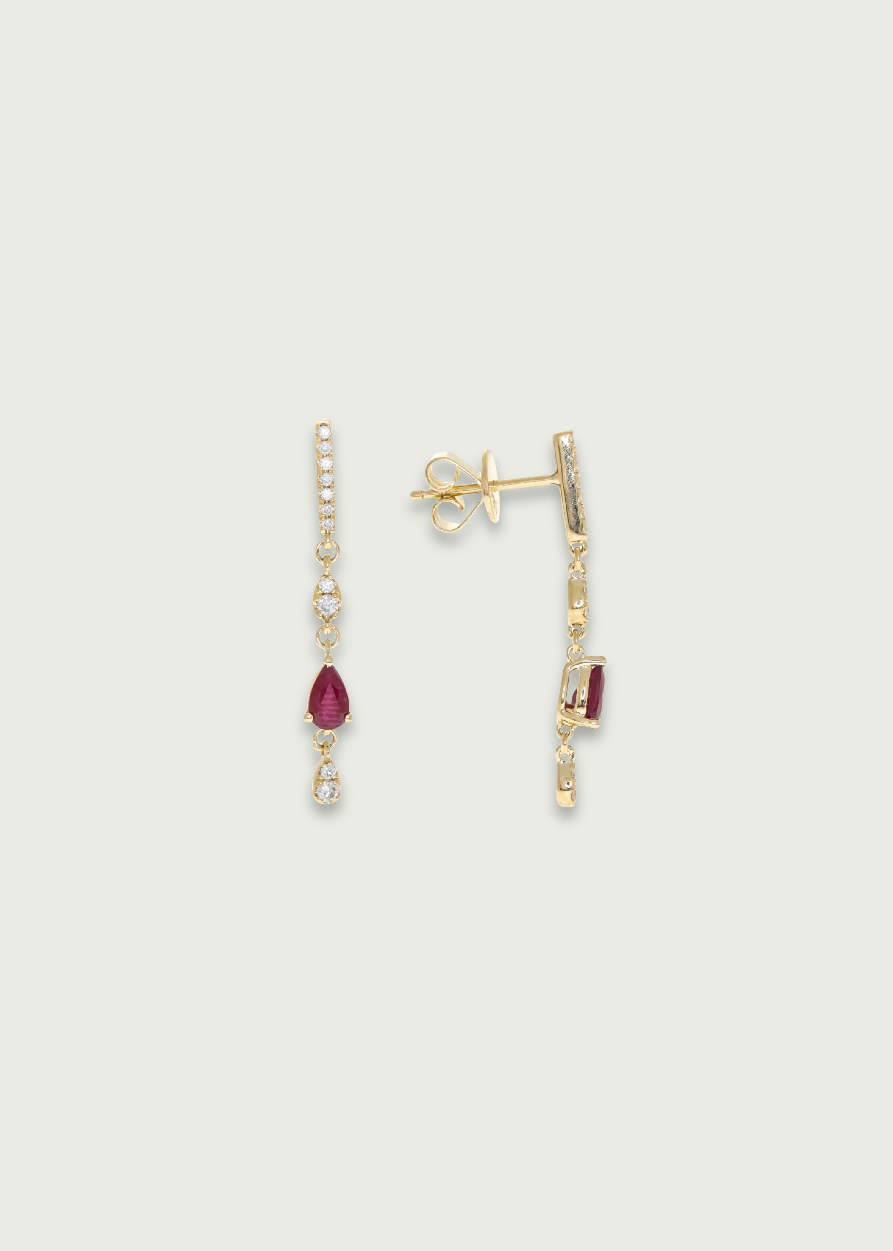 Timeless Ruby Drop Earrings