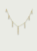 14k Gold Diamond Drop Bar Dangle Necklace