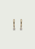 Diamond Drop Huggie Earrings