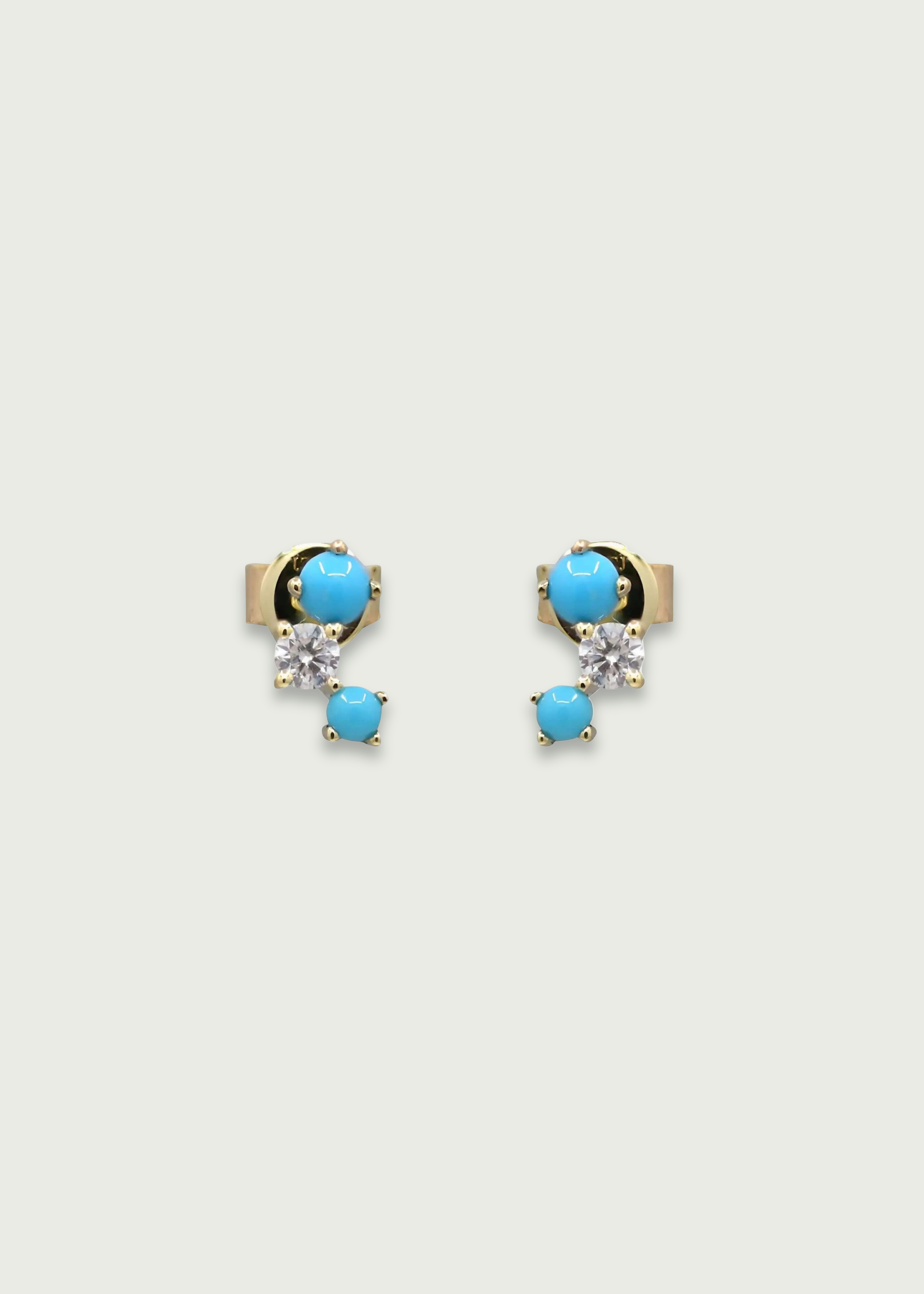 Asymmetrical Turquoise Earrings