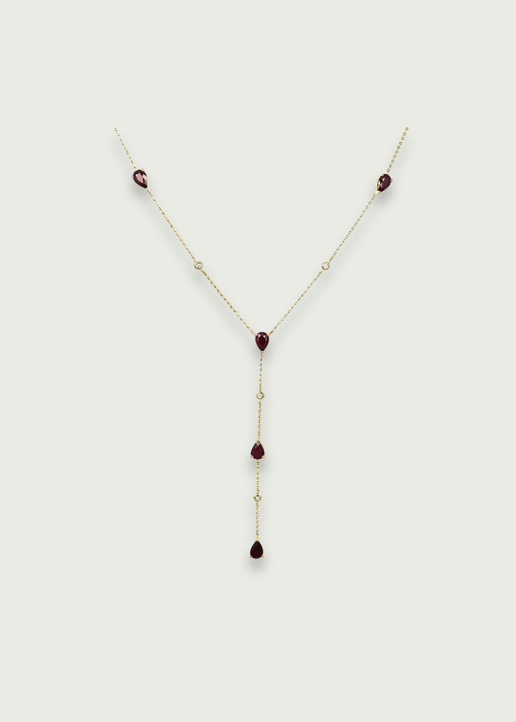 Ruby Drop Necklace