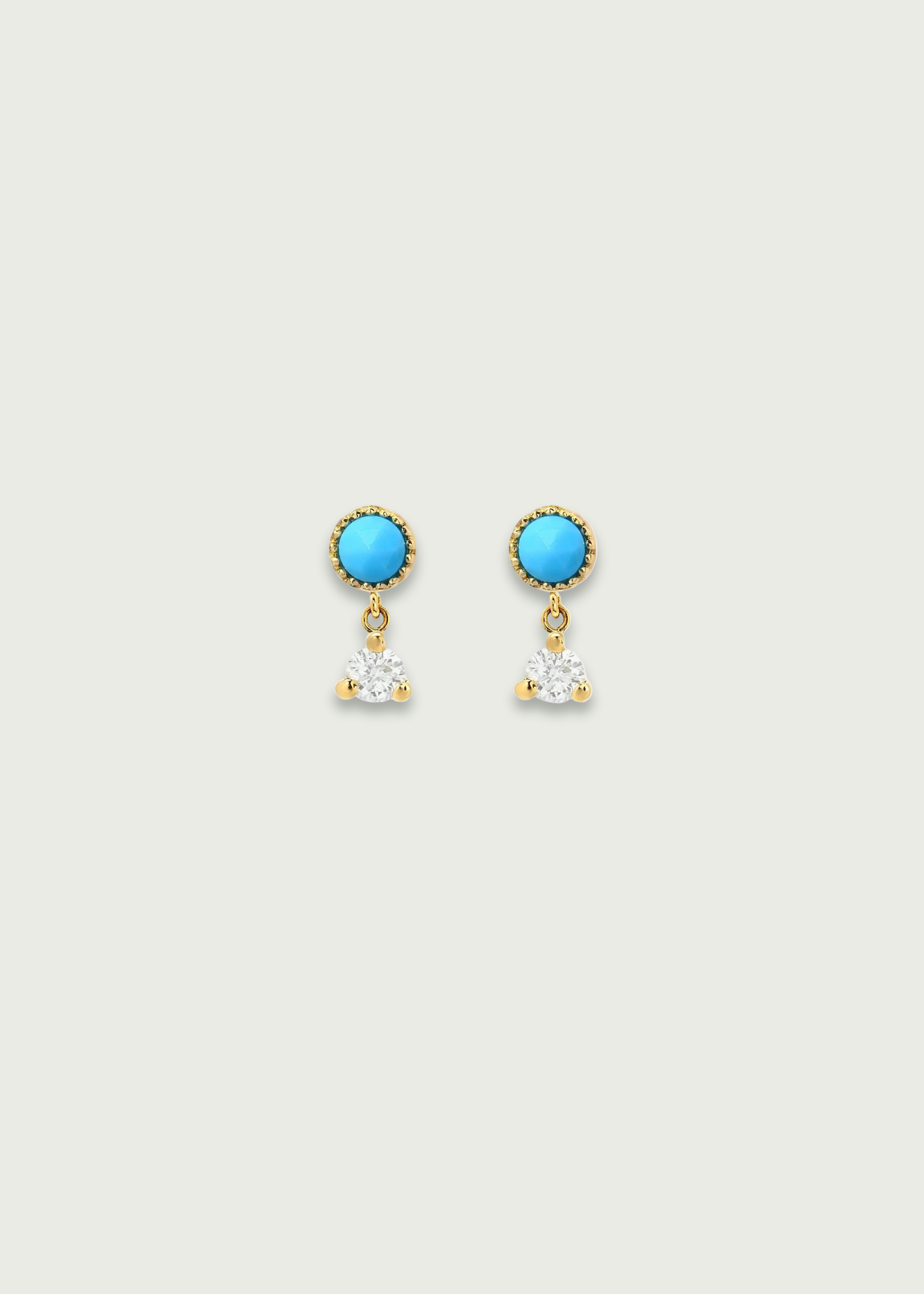 Natural Turquoise Stackable Earrings