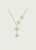 14k Gold North Star Diamond Lariat Necklace