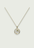 Tsavorite Pendant and Diamond Palm Tree Necklace