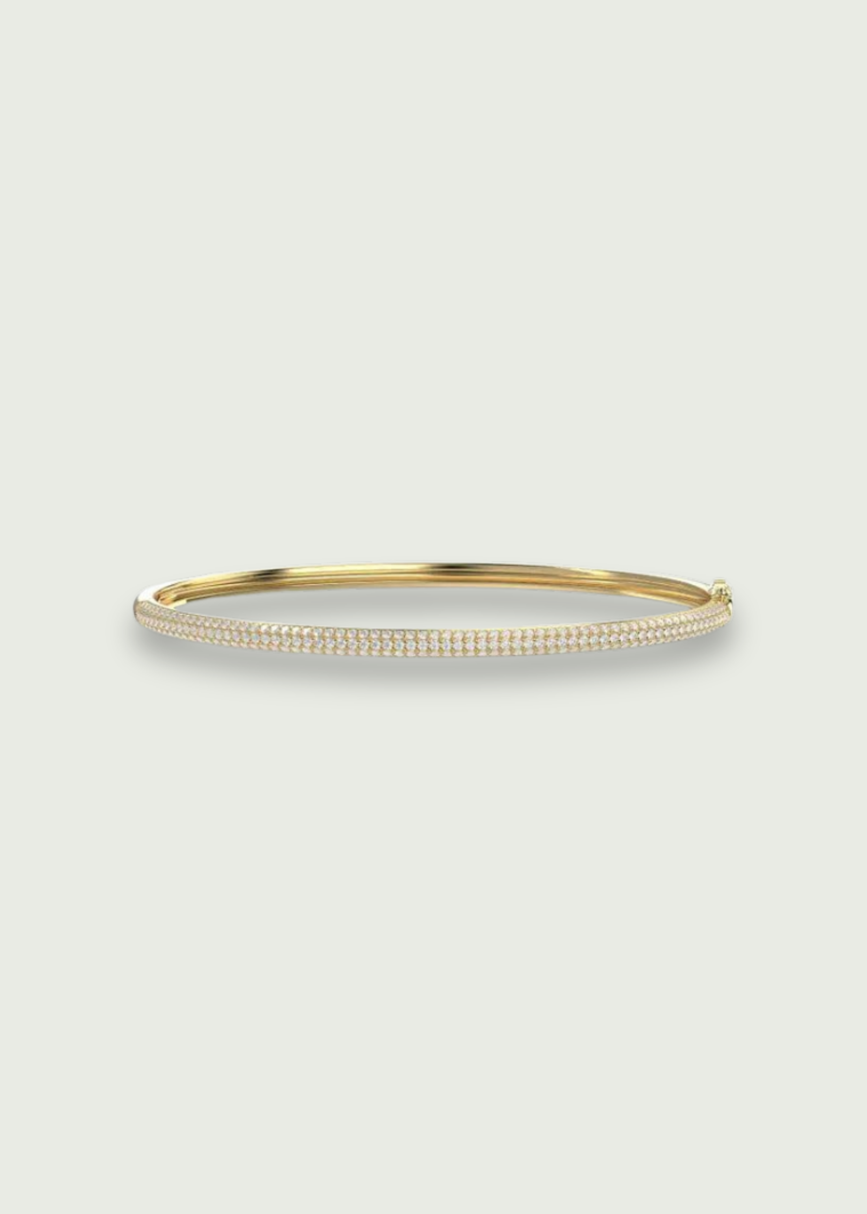 Gold Hinged Micro Diamond Bangle Bracelet