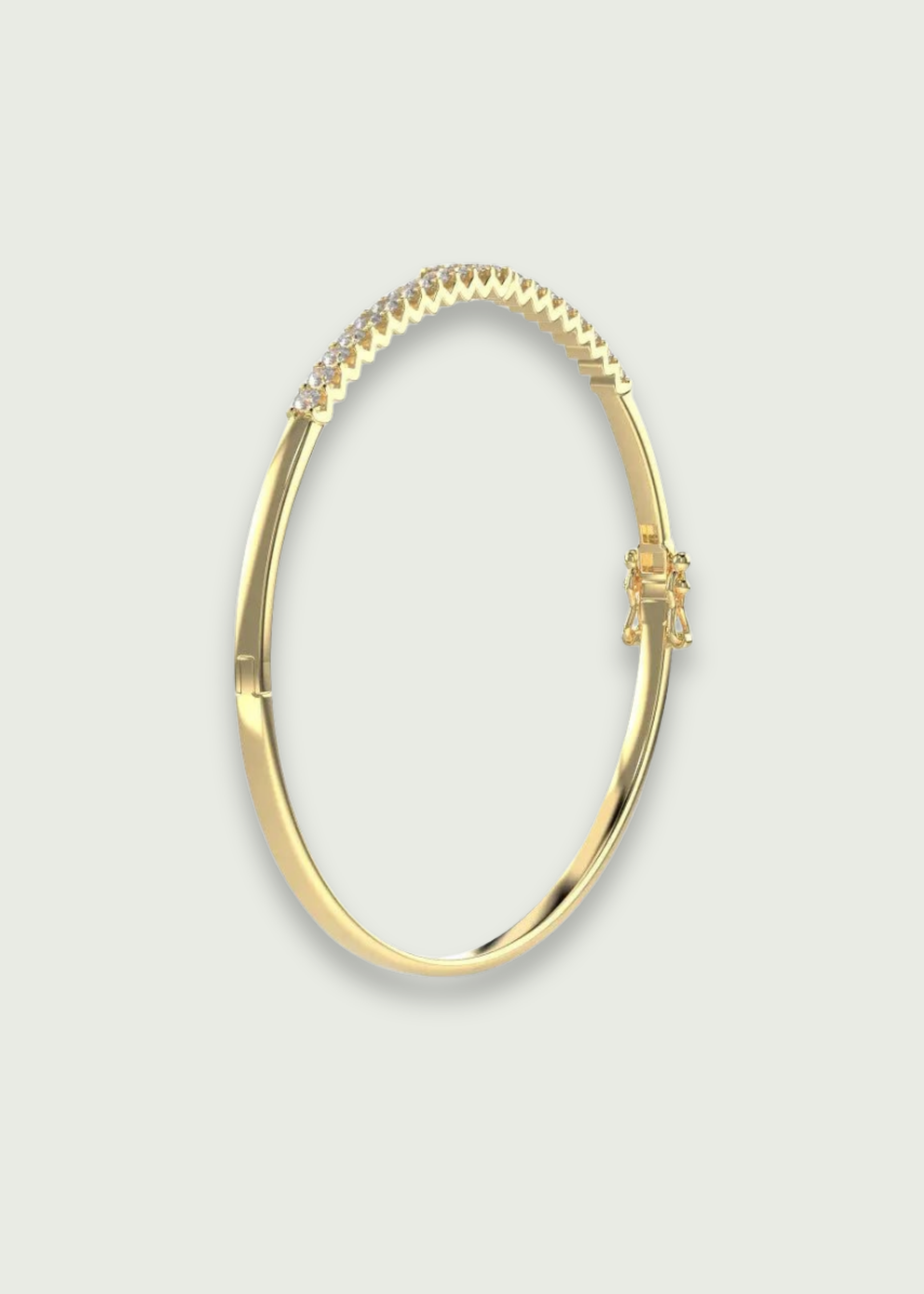 14k Gold Diamond Bangle Bracelet