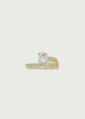 Centre Oval & Side Round Fashion Ring