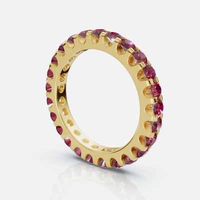 18K Yellow Gold Ruby Eternity Ring