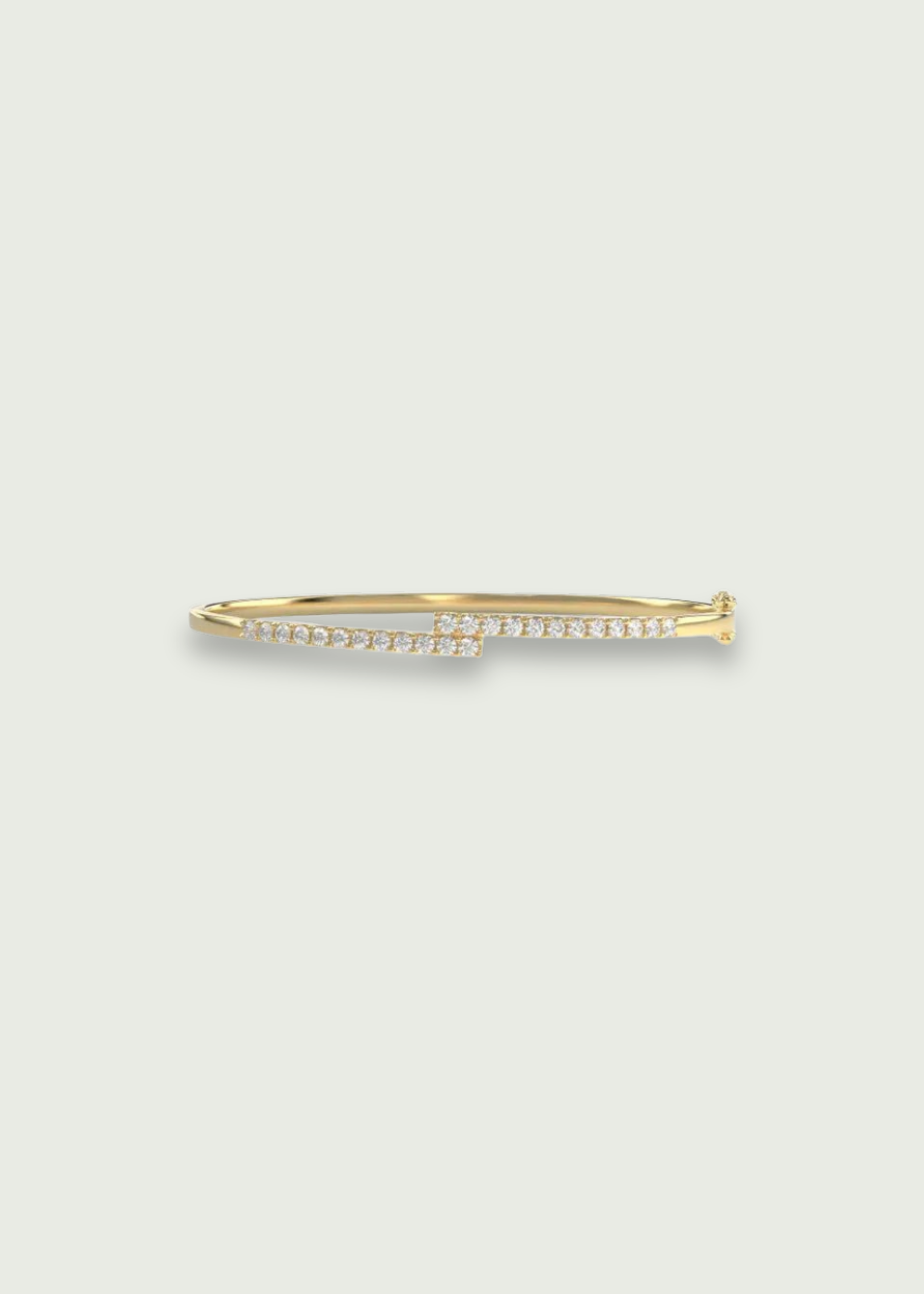 14k Gold Diamond Bangle Bracelet