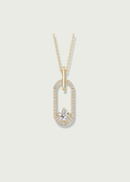 Paperclip Pave Pendant