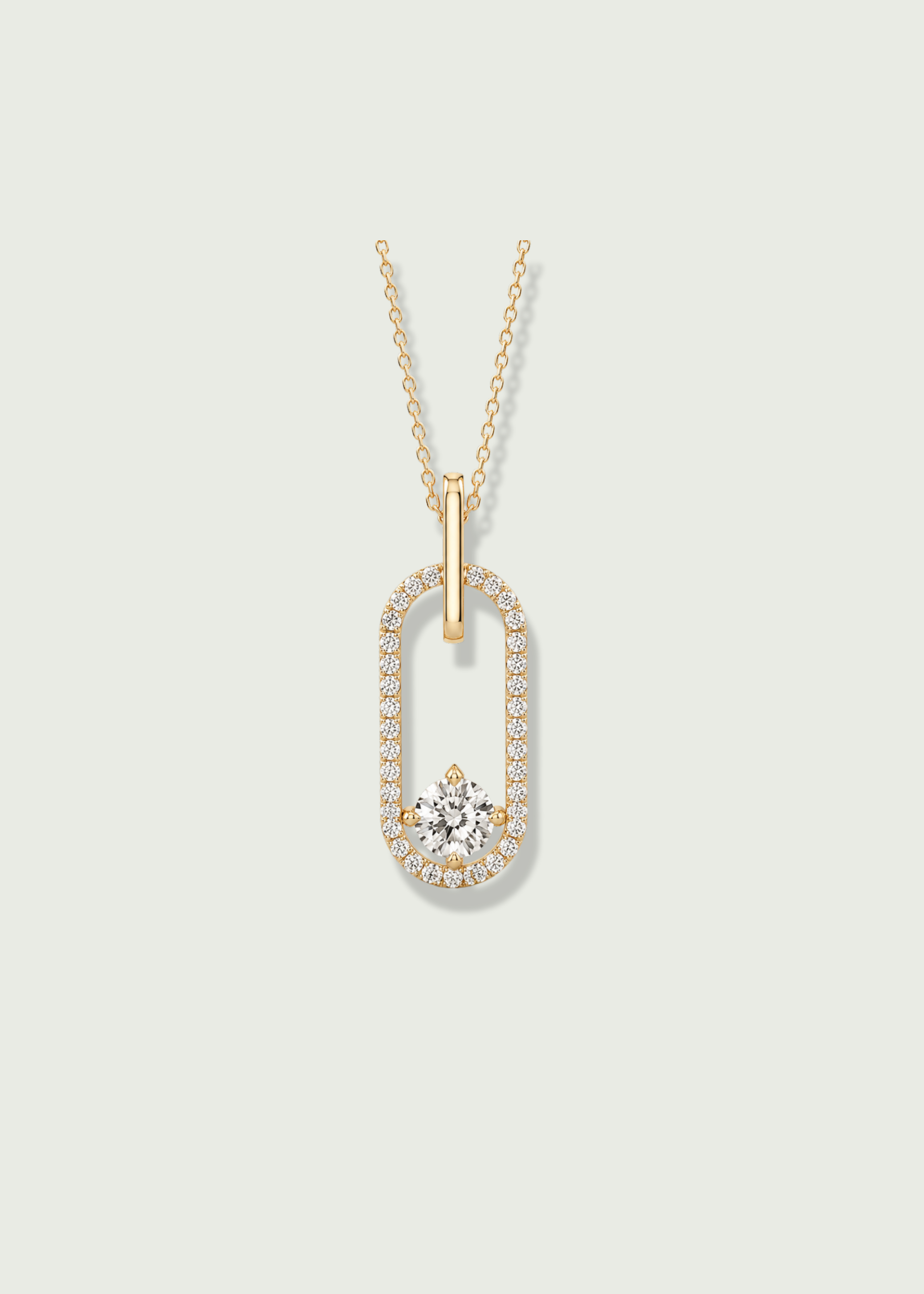 Paperclip Pave Pendant