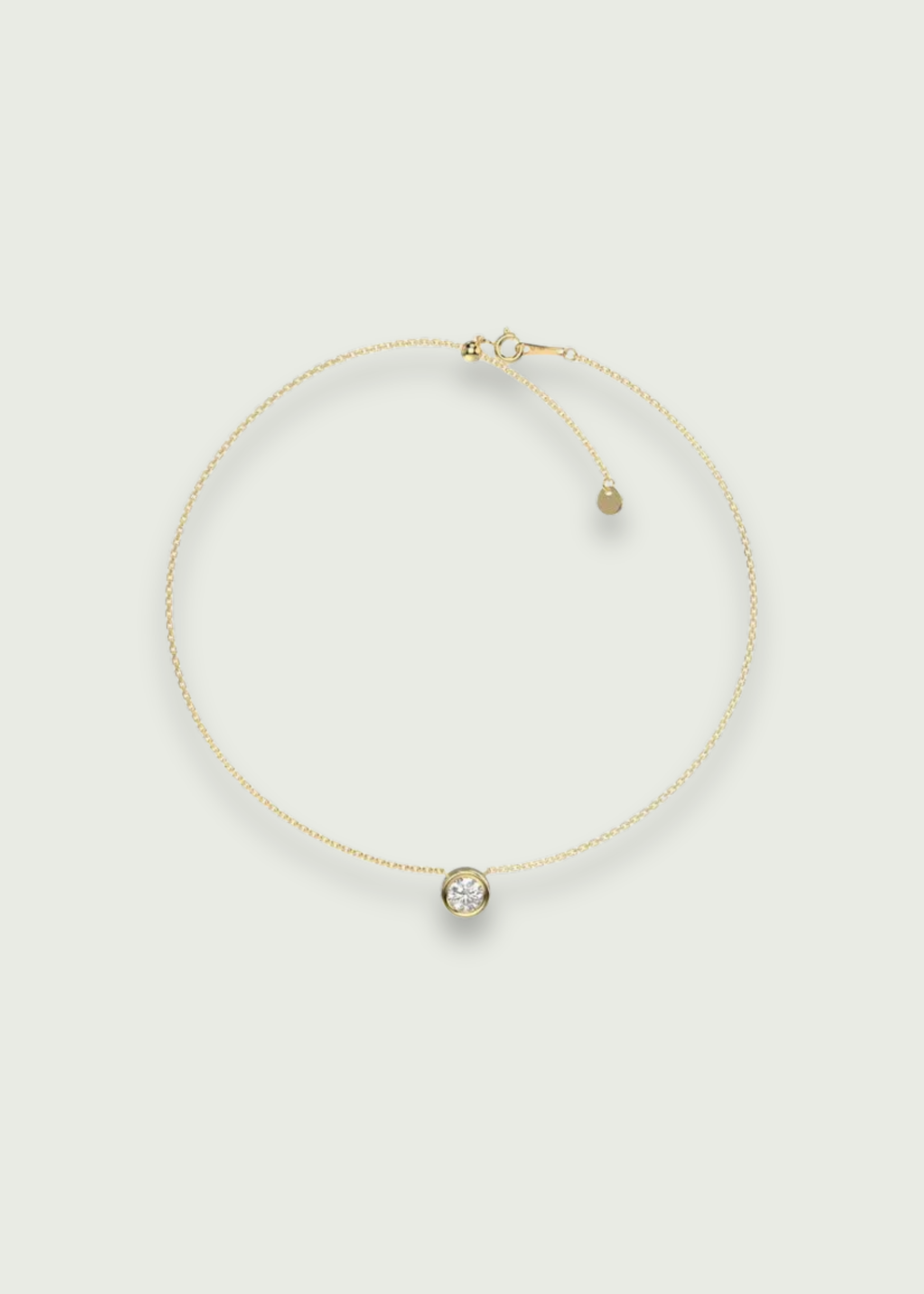 18k Gold Solitaire Diamond Bracelet