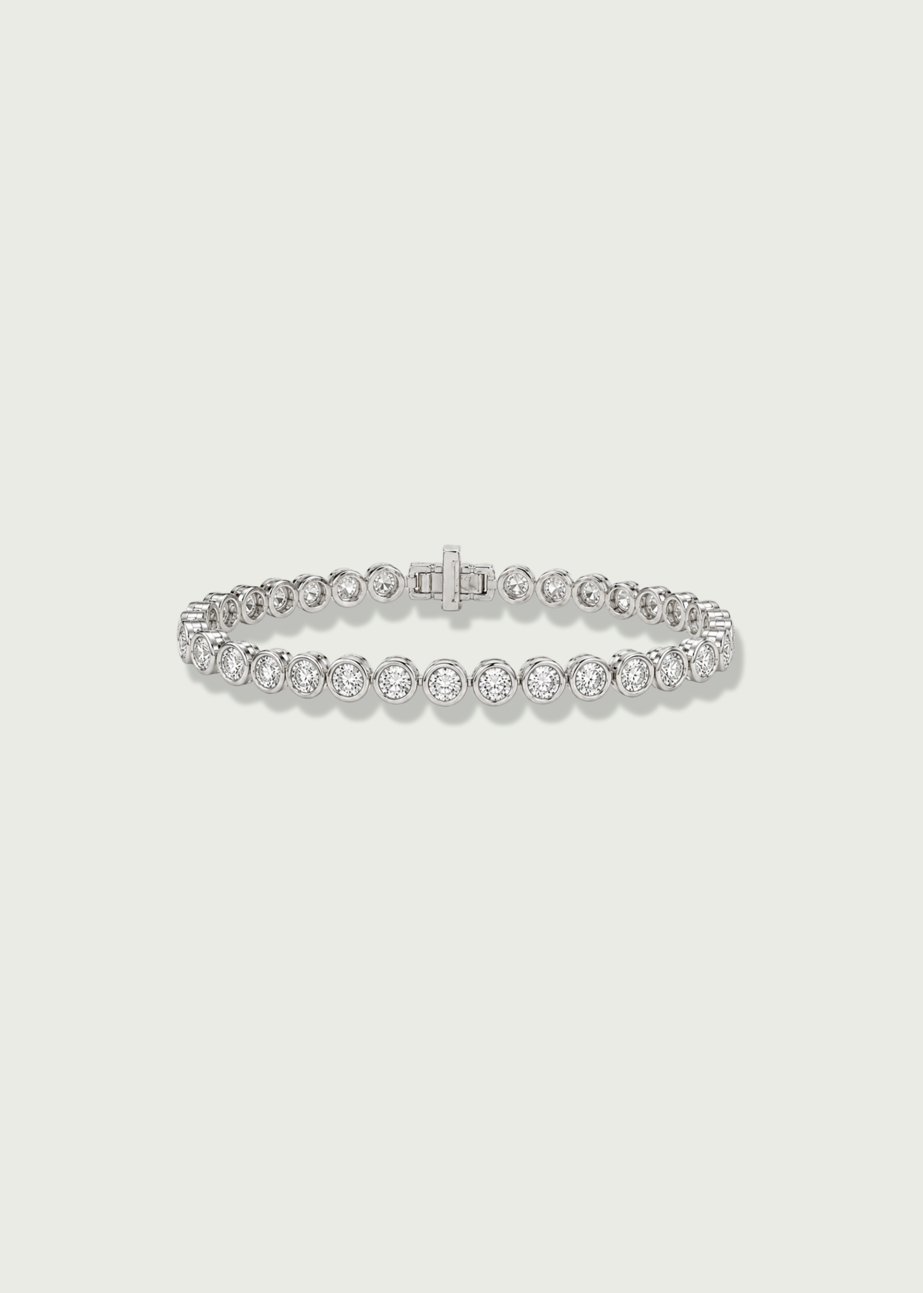 Lab Grown Round Bezel Bracelet