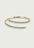 2 Row Pave Diamond Spiral Bracelet