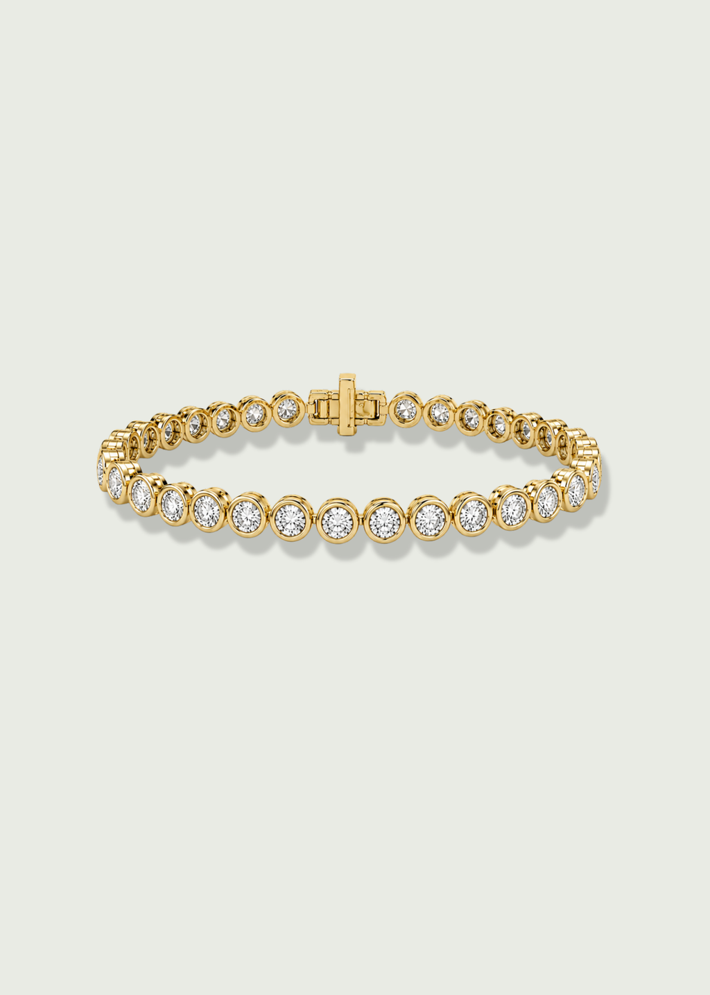 Lab Grown Round Bezel Bracelet