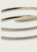 3 Row Pave Diamond Spiral Bracelet