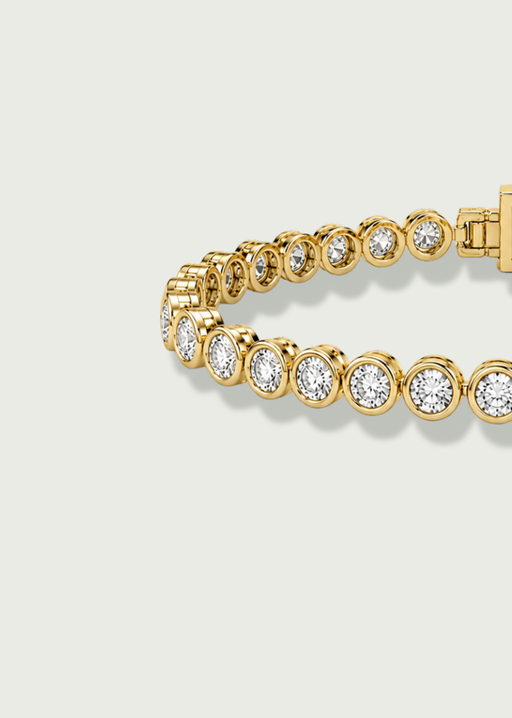 Lab Grown Round Bezel Bracelet